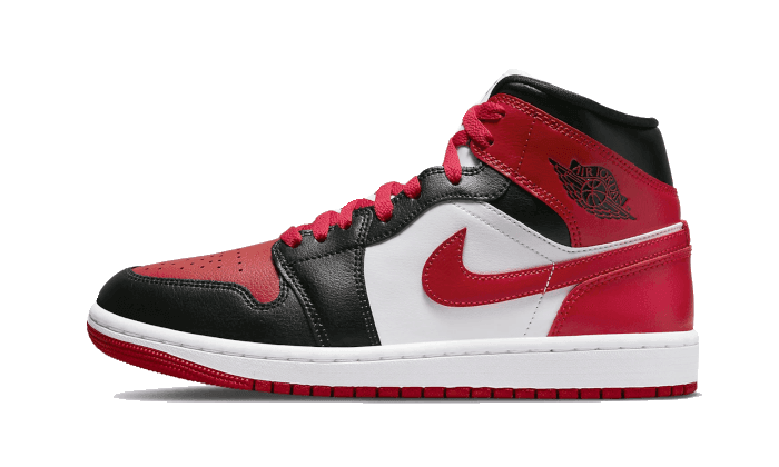 Air Jordan 1 Mid White Bred Toe