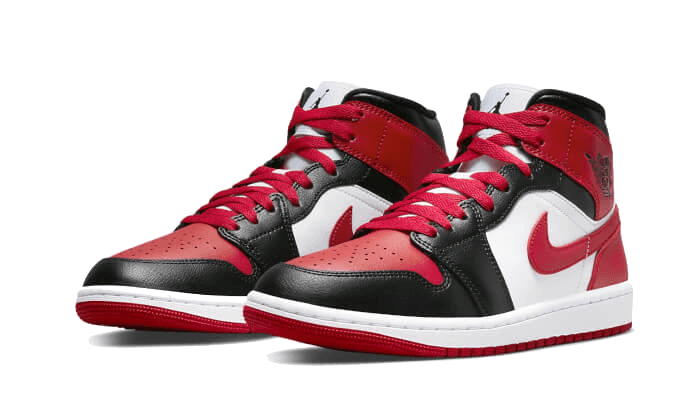 Air Jordan 1 Mid White Bred Toe