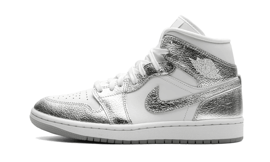 Air Jordan 1 Mid Crinkled Chrome