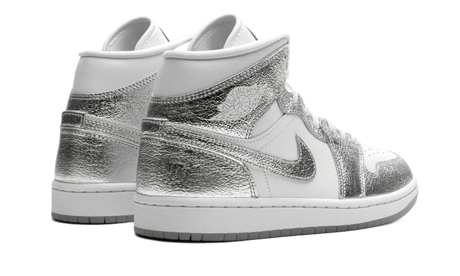 Air Jordan 1 Mid Crinkled Chrome