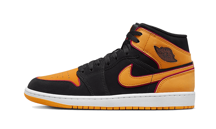 Air Jordan 1 Mid Fat Tongue Black Orange