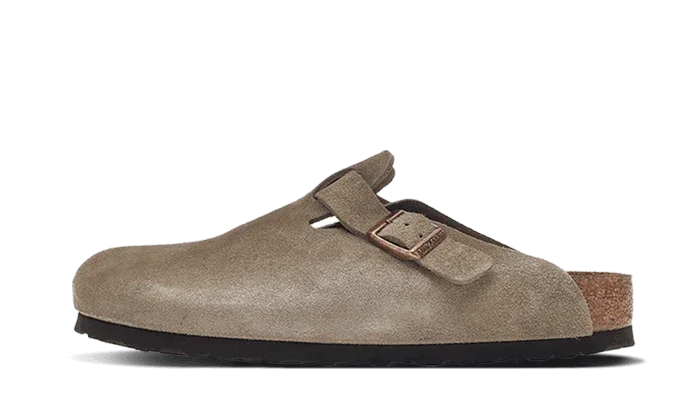 Birkenstock Boston Soft Footbed Suede Taupe