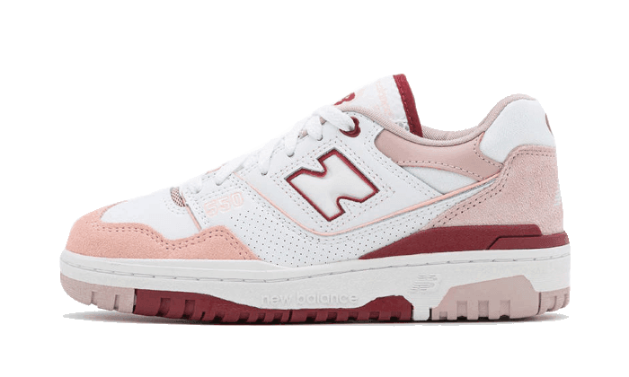 New Balance 550 White Scarlet Pink