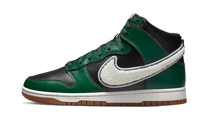 Nike Dunk High Chenille Swoosh Black Green