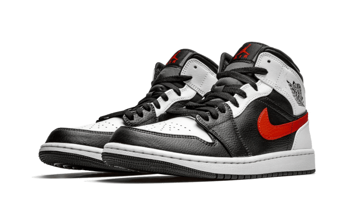 Air Jordan 1 Mid Black Chile Red White