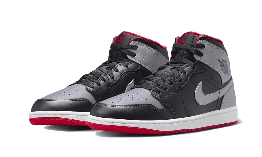 Air Jordan 1 Mid Black Grey Red