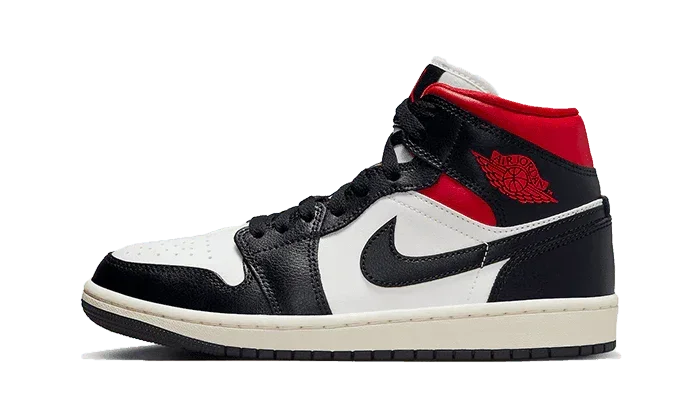 Air Jordan 1 Mid Black Gym Red