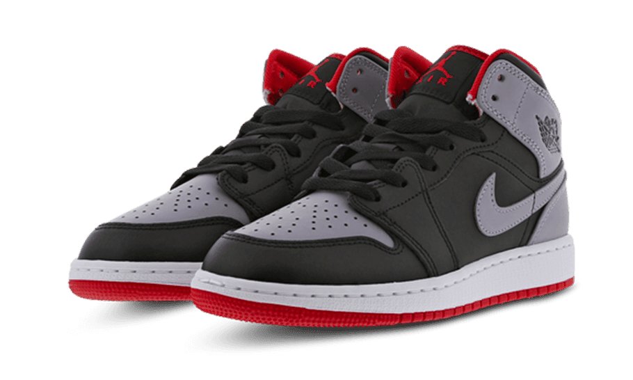 Air Jordan 1 Mid Cement Grey Red