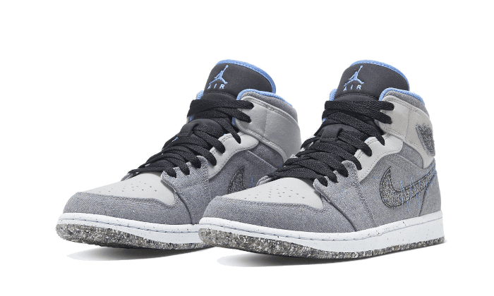 Air Jordan 1 Mid Crater Grey University Blue