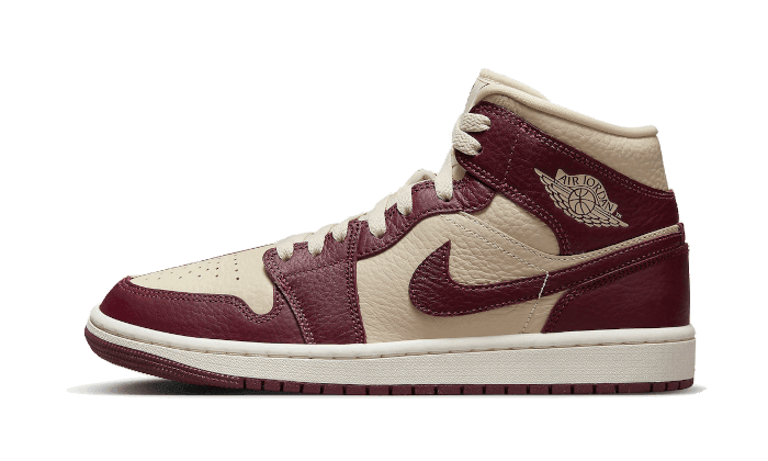 Air Jordan 1 Mid Split Beach Cherrywood Red