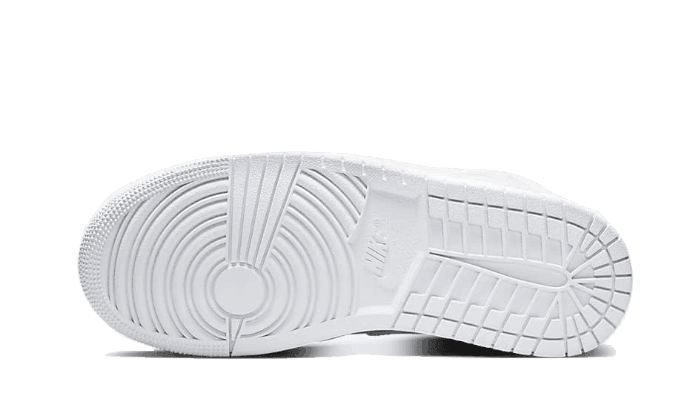 Air Jordan 1 Mid Triple White Patent Swoosh