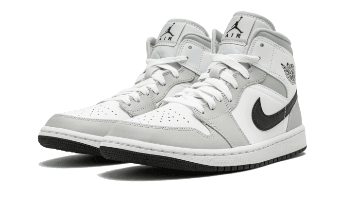 Air Jordan 1 Mid White Light Smoke Grey