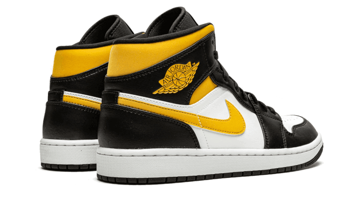 Air Jordan 1 Mid White Pollen Black