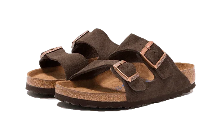 Birkenstock Arizona Suede Leather Soft Footbed Mocha