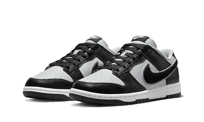 Nike Dunk Low Chenille Swoosh Grey Black