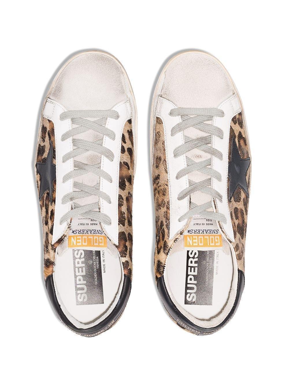 Golden Goose Super-Star leopard print sneakers