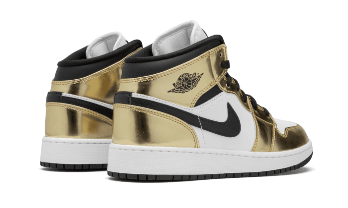 Air Jordan 1 Mid White Metallic Gold