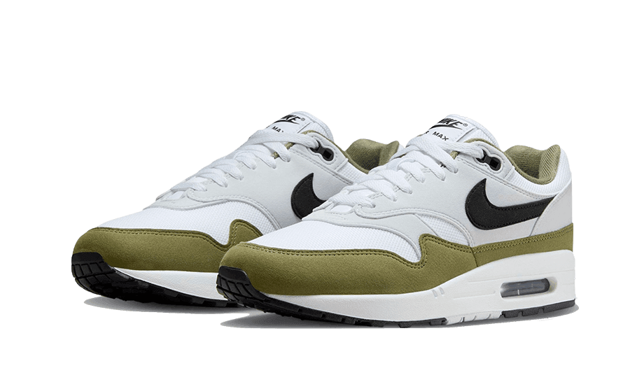 Nike Air Max 1 White Black Medium Olive