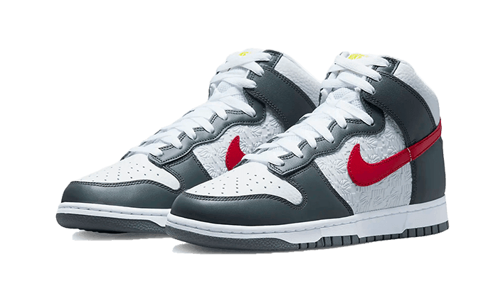 Nike Dunk High Embossed Basketball Grey Red